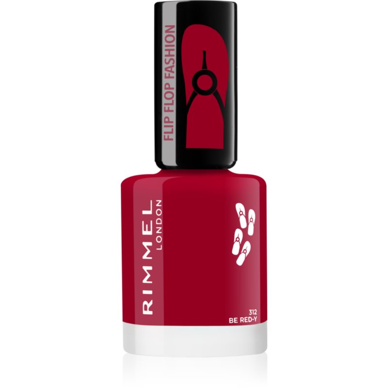 Rimmel 60 Seconds Flip Flop Smalto Per Unghie Colore 312 Be Red-Y 8 Ml