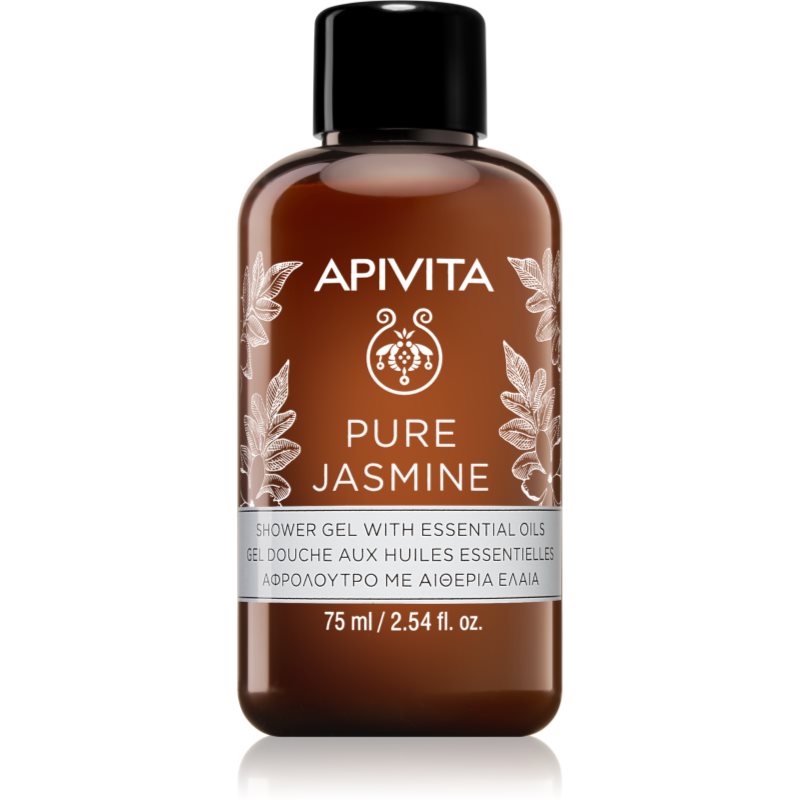 Apivita Pure Jasmine Shower Gel Gel Doccia Idratante Con Oli Essenziali 75 Ml