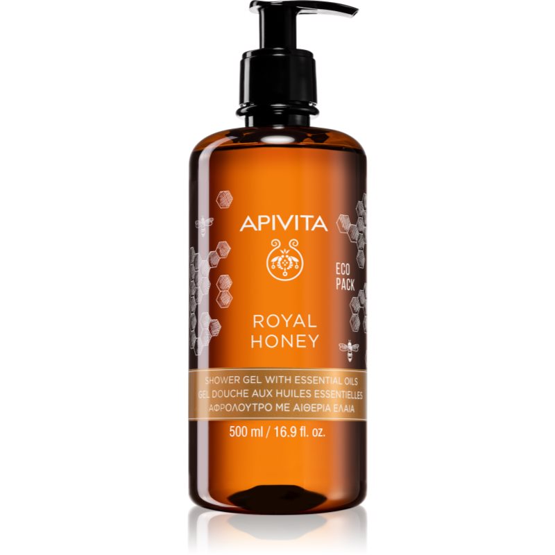 Apivita Royal Honey Creamy Shower Gel Gel Doccia Idratante Con Oli Essenziali 500 Ml