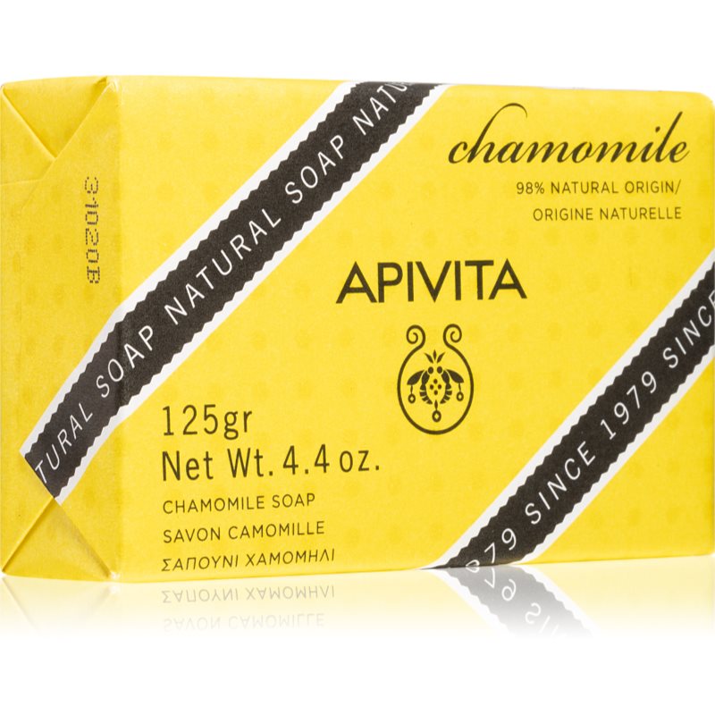 Apivita Natural Soap Chamomile Sapone Detergente Solido 125 G