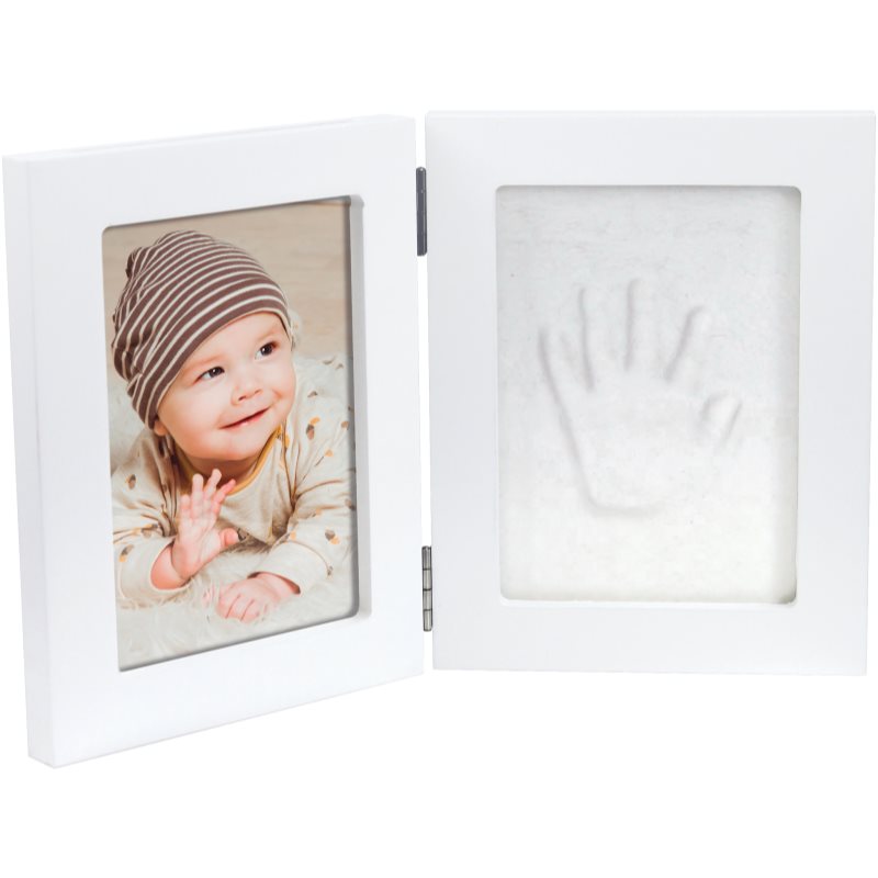 Happy Hands Double Frame Small Set Impronte Neonato White 10 Cm X 15 Cm + 13 Cm X 17 Cm 1 Pz
