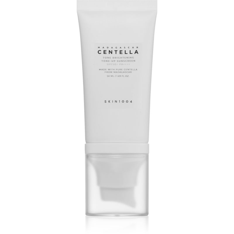 Skin1004 Madagascar Centella Tone Brightening Tone-Up Sunscreen Protezione Solare Dal Finish Colorato E Texture Leggera. Illuminante Spf 50+ 50 Ml