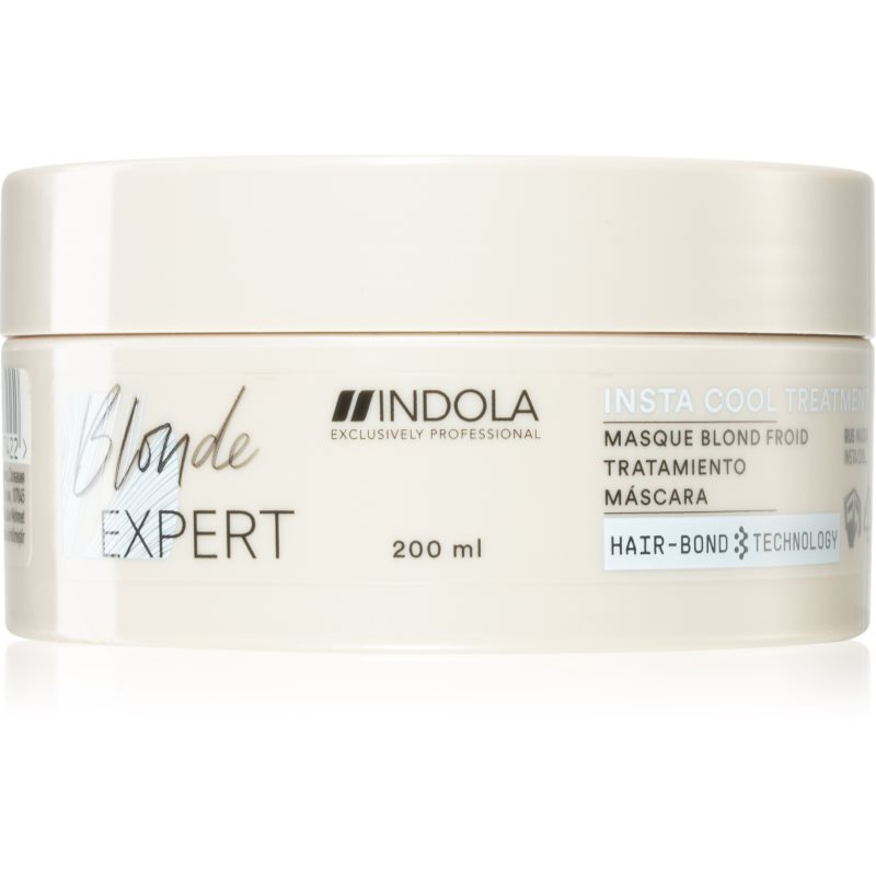 Indola Blond Expert Insta Cool Maschera Per Capelli Nutriente Per Sfumature Biondo Freddo 200 Ml