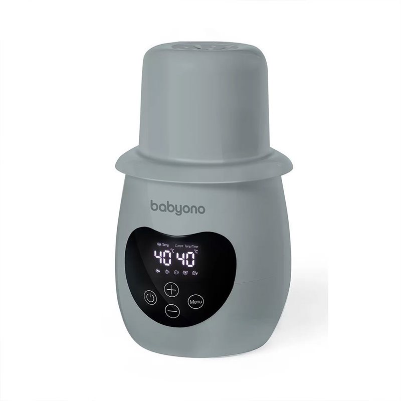 Babyono Get Ready Electronic Bottle Warmer And Steriliser Scaldabiberon Multifunzione Grey 1 Pz