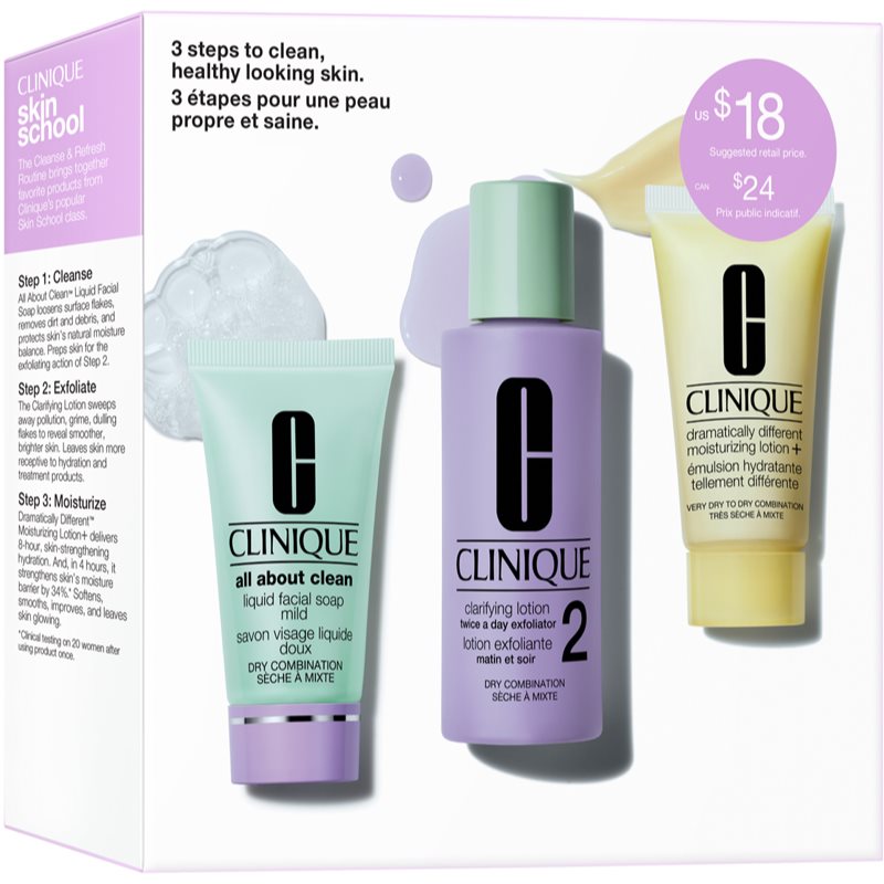 Clinique 3-Step Skin Care Kit Skin Type 2 Confezione Regalo Per Una Pulizia Perfetta Della Pelle