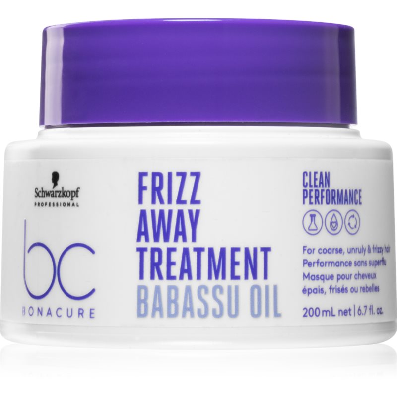 Schwarzkopf Professional Bc Bonacure Frizz Away Treatment Maschera Per Capelli Ribelli E Crespi 200 Ml