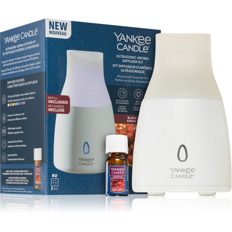 Yankee Candle Ultrasonic Electric Diffuser Kit Black Cherry Diffusore Per Ambienti A Ultrasuoni 1 Pz