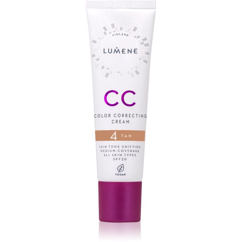 Lumene Color Correcting Cc Cream Per Tinta Uniforme Spf 20 Colore 4 Tan 30 Ml