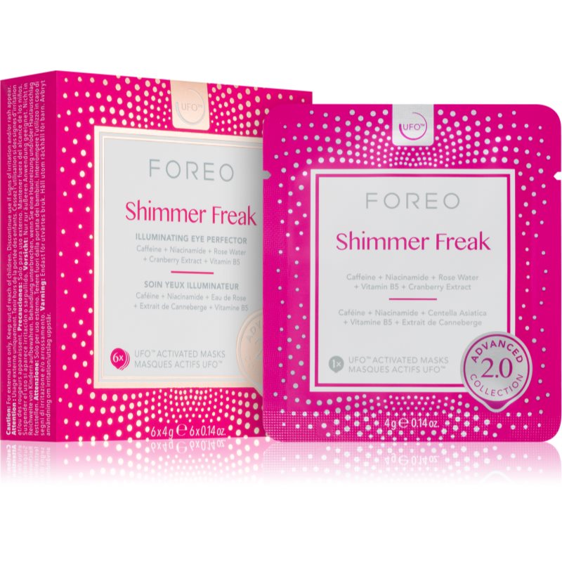 Foreo Ufo™ Shimmer Freak Maschera Illuminante Contro Le Occhiaie 6 Pz