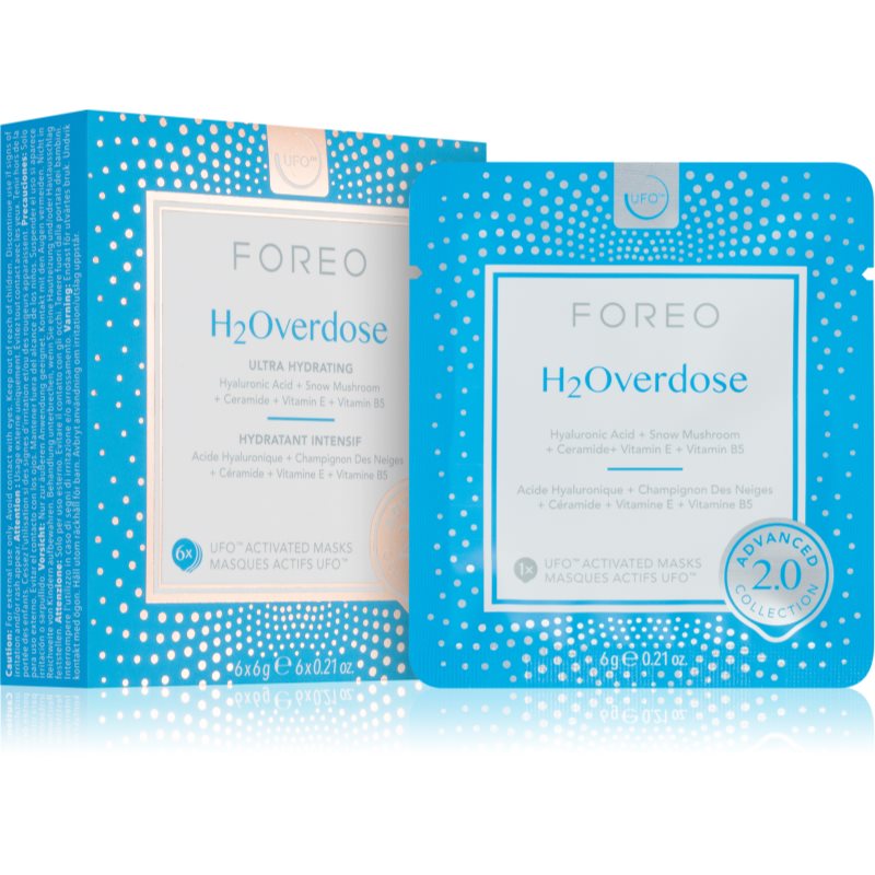 Foreo Ufo™ H2Overdose Maschera Idratante Viso 6 Pz