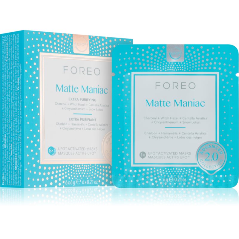 Foreo Ufo™ Matte Maniac Maschera Detergente Viso 6 Pz