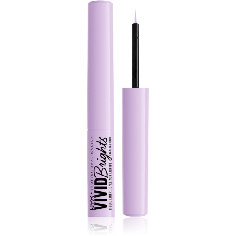 Nyx Professional Makeup Vivid Brights Eyeliner Liquidi Colore 07 Lilac Link 2 Ml