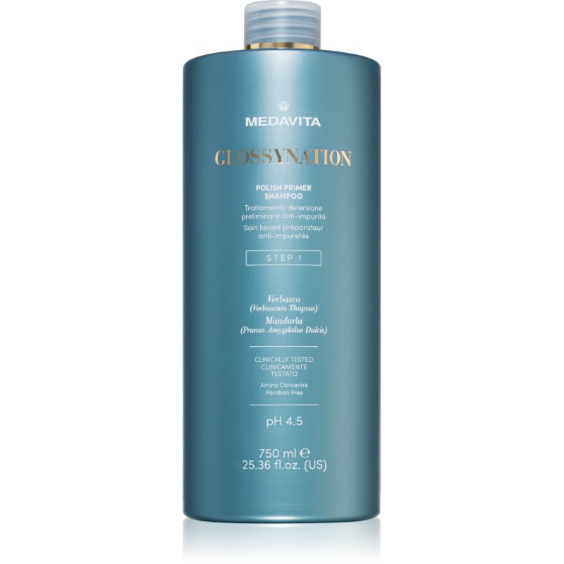 Medavita Glossynation Polish Primer Shampoo Shampoo Detergente Delicato 750 Ml