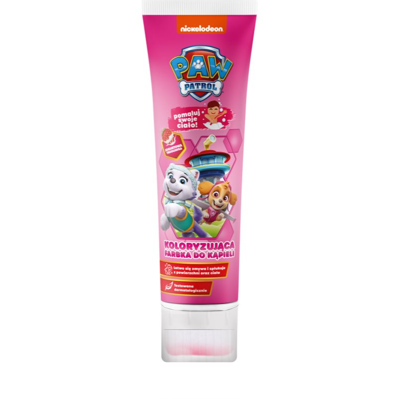 Nickelodeon Paw Patrol Coloring Bath Paint Bagnoschiuma Per Bambini Pink Strawberry 150 Ml