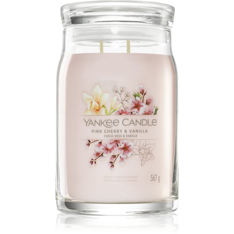 Yankee Candle Pink Cherry & Vanilla Candela Profumata Signature 567 G