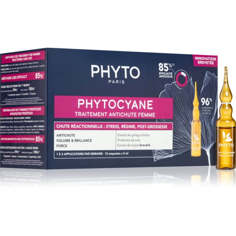 Phyto Phytocyane Women Treatment Trattamento Per La Crescita Contro La Perdita Dei Capelli 12X5 Ml