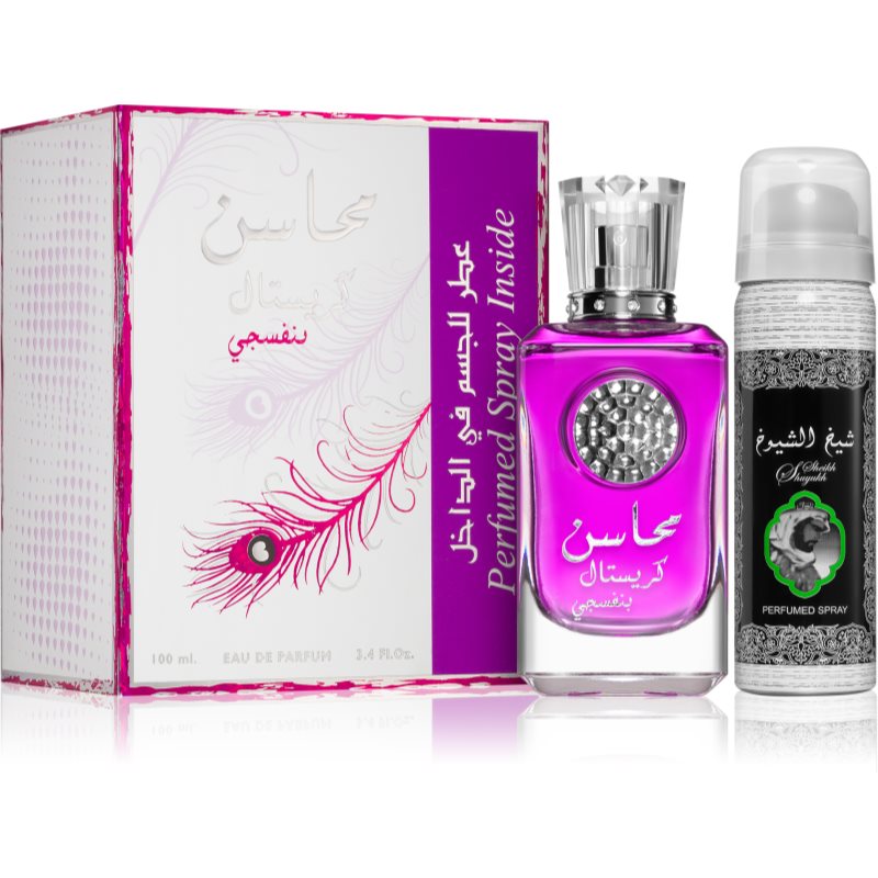 Lattafa Mahasin Crystal Violet Confezione Regalo Da Donna
