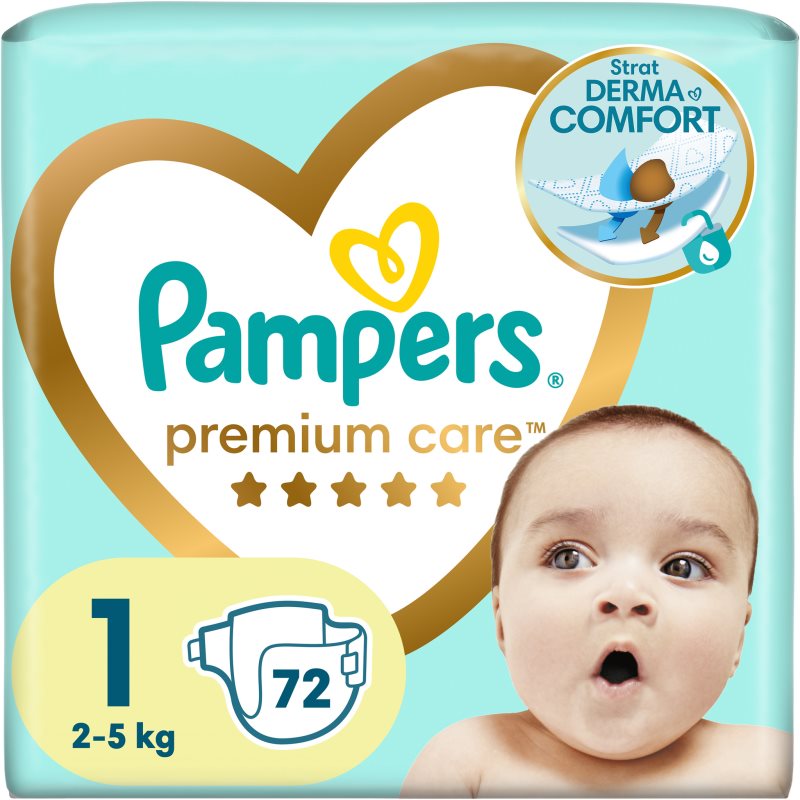 Pampers Premium Care Size 1 Pannolino Monouso 2-5 Kg 72 Pz