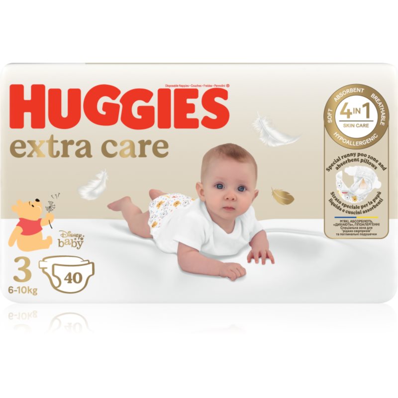 Huggies Extra Care Size 3 Pannolino Monouso 6-10 Kg 40 Pz