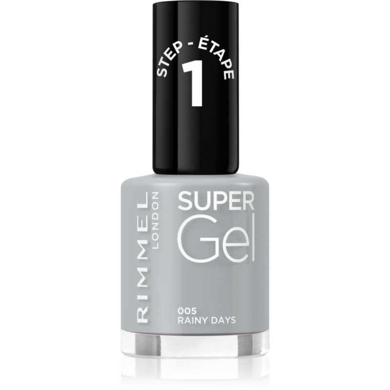 Rimmel Super Gel Smalto Gel Per Unghie Senza Lampada Uv/Led Colore 005 Rainy Days 12 Ml
