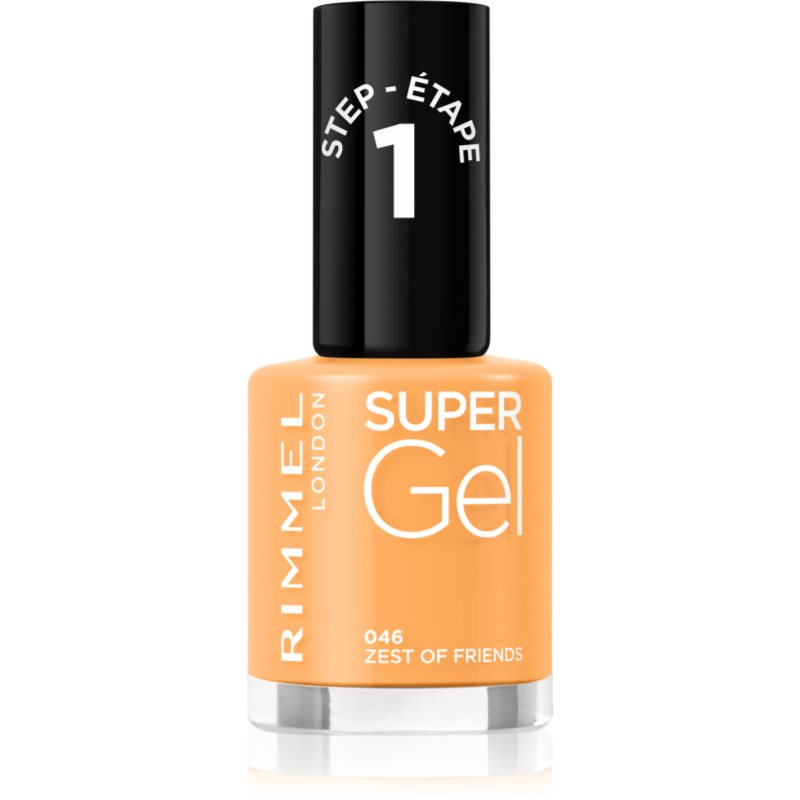 Rimmel Super Gel Smalto Gel Per Unghie Senza Lampada Uv/Led Colore 046 Zest Of Friends 12 Ml