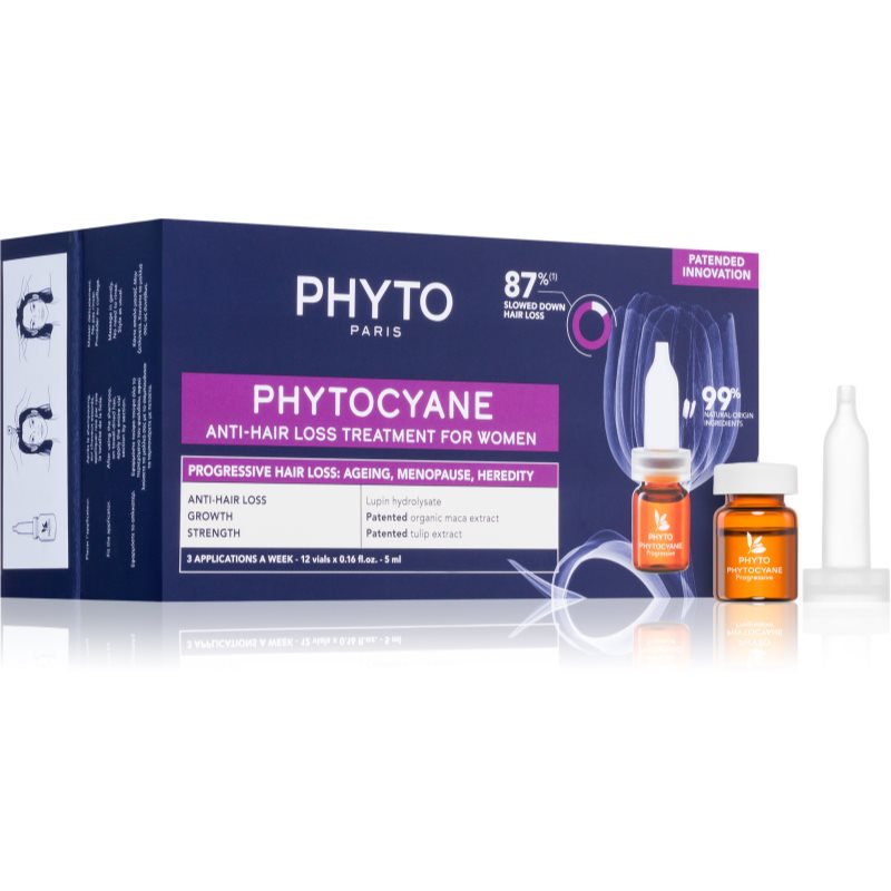 Phyto Phytocyane Anti-Hair Loss Treatment For Women Trattamento Mirato Anticaduta Dei Capelli Da Donna 12X5 Ml