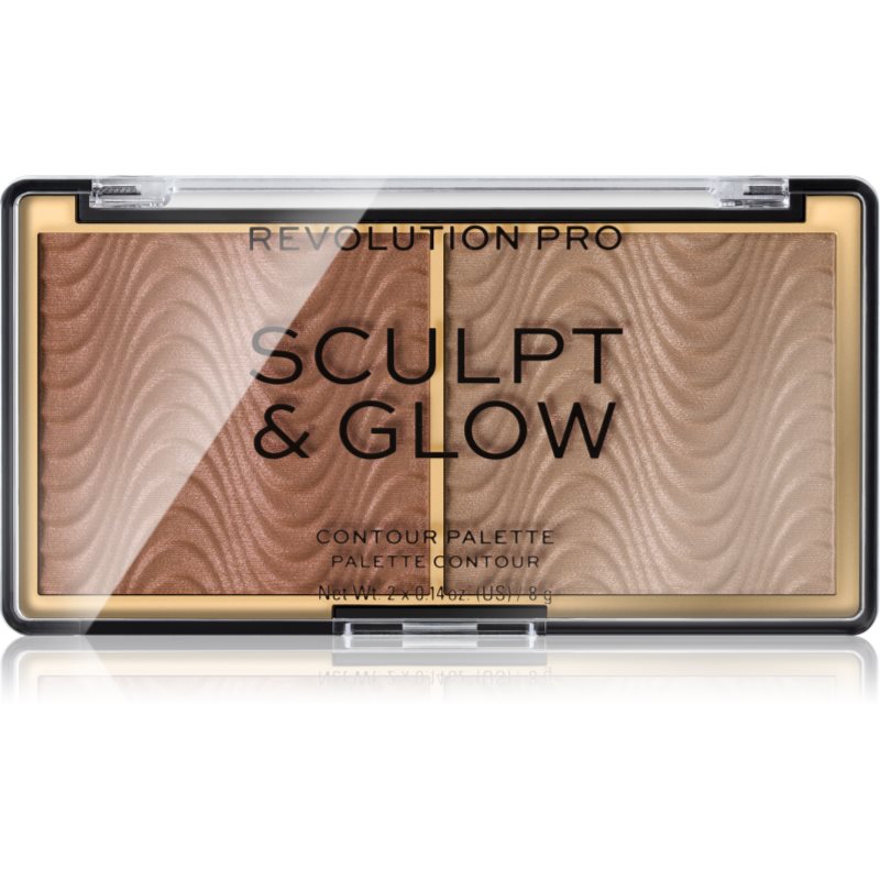 Revolution Pro Sculpt And Glow Palette Per Contouring Illuminante Colore Light-Medium 8 G