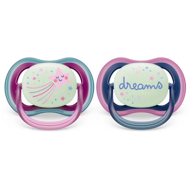 Philips Avent Ultra Air Night 6-18 M Ciuccio Girl 2 Pz