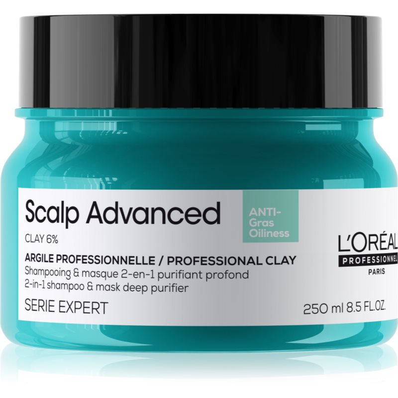 L’Oréal Professionnel Serie Expert Scalp Advanced Shampoo E Maschera 2 In 1 Per Capelli E Cuoio Capelluto Grassi 250 Ml