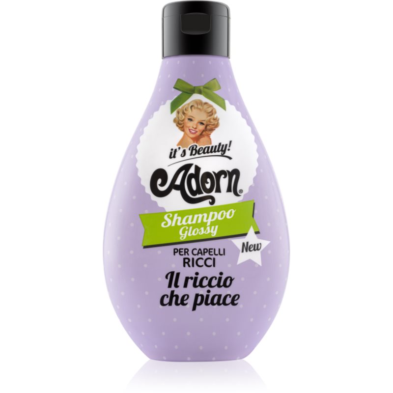 Adorn Glossy Shampoo Shampoo Per Capelli Ricci E Mossi Per La Brillantezza Dei Capelli Mossi E Ricci Shampoo Glossy 250 Ml