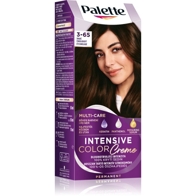 Schwarzkopf Palette Intensive Color Creme Tinta Permanente Per Capelli Colore 3-65 (W2) Dark Chocolate 1 Pz
