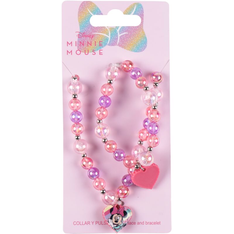 Disney Minnie Necklace And Bracelet Set Per Bambini 2 Pz