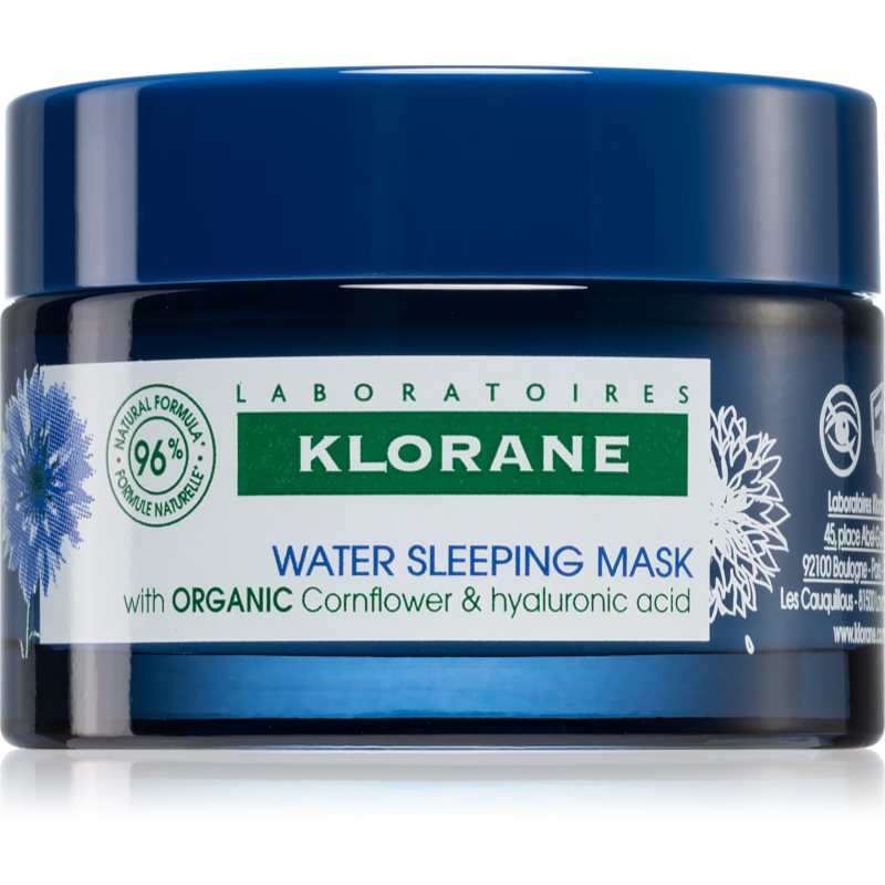 Klorane Cornflower Organic Maschera Notte Con Acido Ialuronico 50 Ml