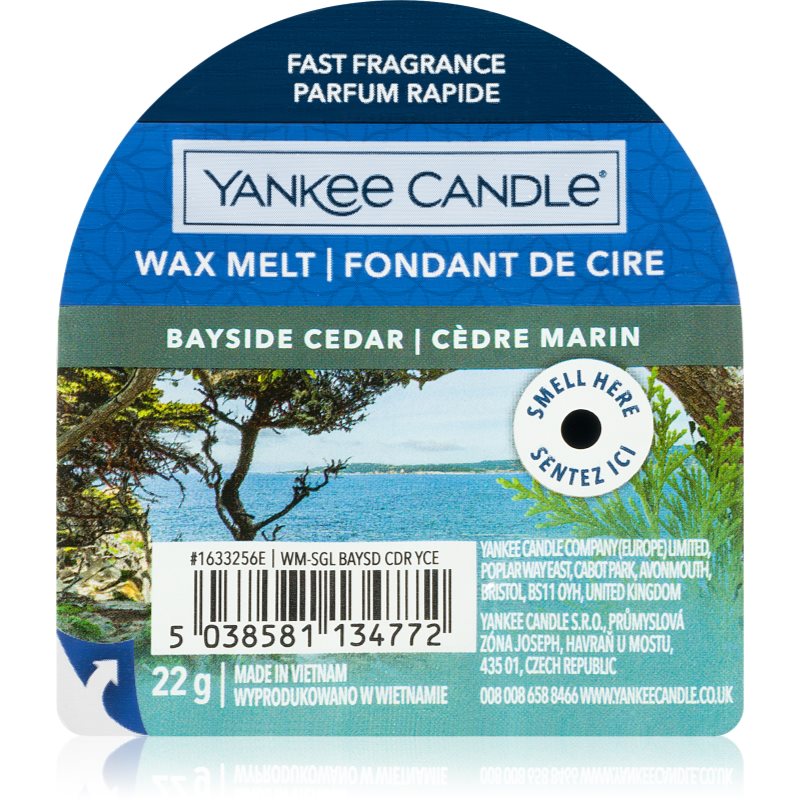 Yankee Candle Bayside Cedar Cera Per Lampada Aromatica 22 G