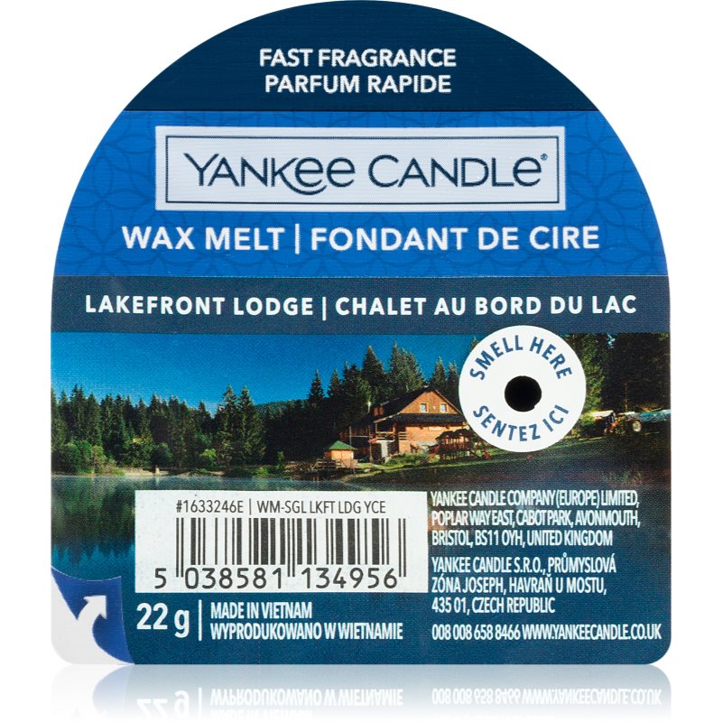 Yankee Candle Lakefront Lodge Cera Per Lampada Aromatica 22 G