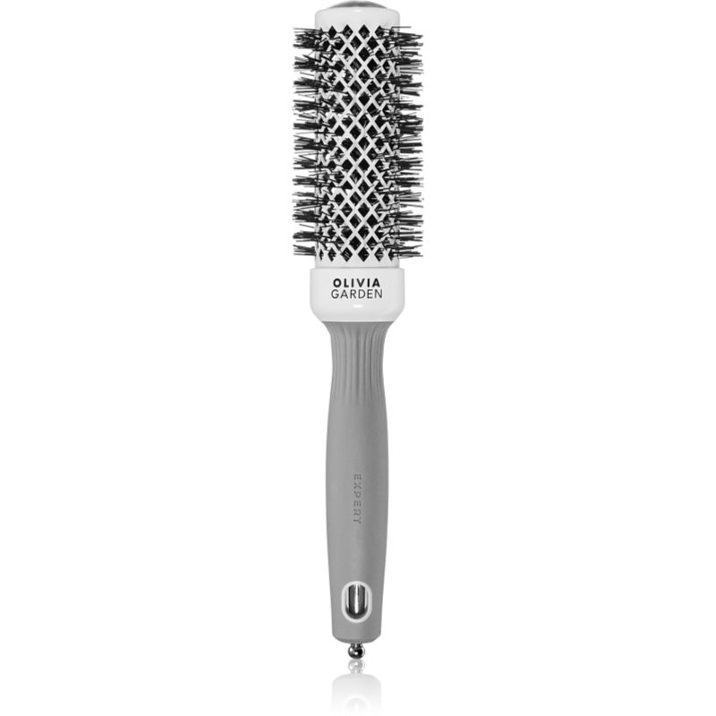 Olivia Garden Expert Shine Wavy Bristles White&Grey Spazzola Per Capelli Průměr 35 Mm 1 Pz