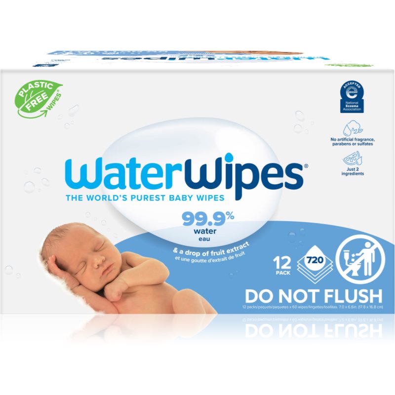 Water Wipes Baby Wipes 12 Pack Salviette Umidificate Per Bambini 12X60 Pz