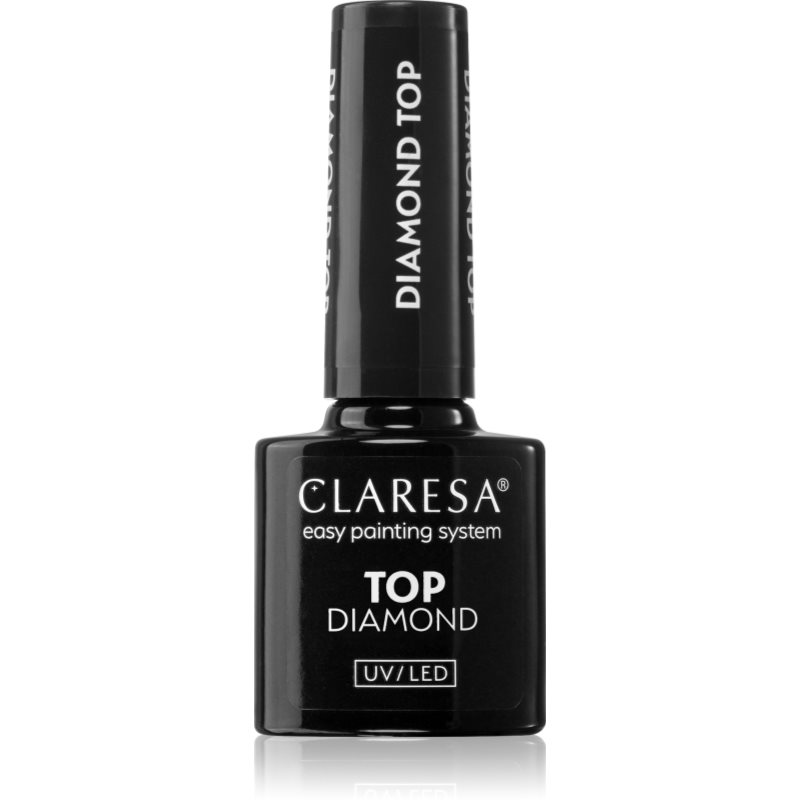 Claresa Uv/Led Top Diamond No Wipe Smalto Gel Top Coat Protezione E Brillantezza Senza Residui 5 G