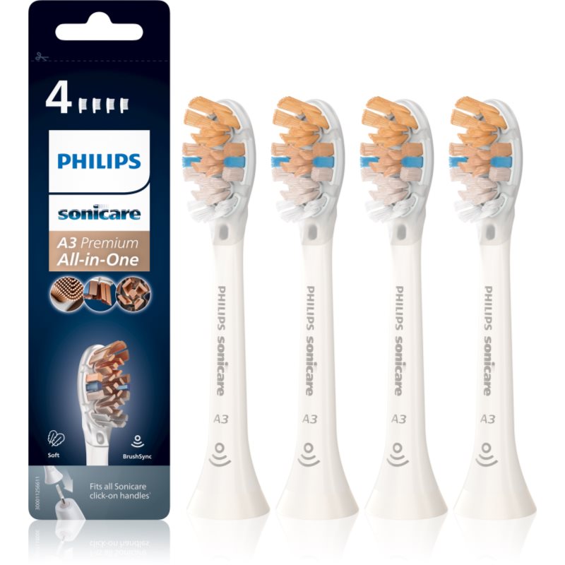 Philips Sonicare Premium All-In-One Hx9094/10 Testine Di Ricambio Per Spazzolino 4 Pz