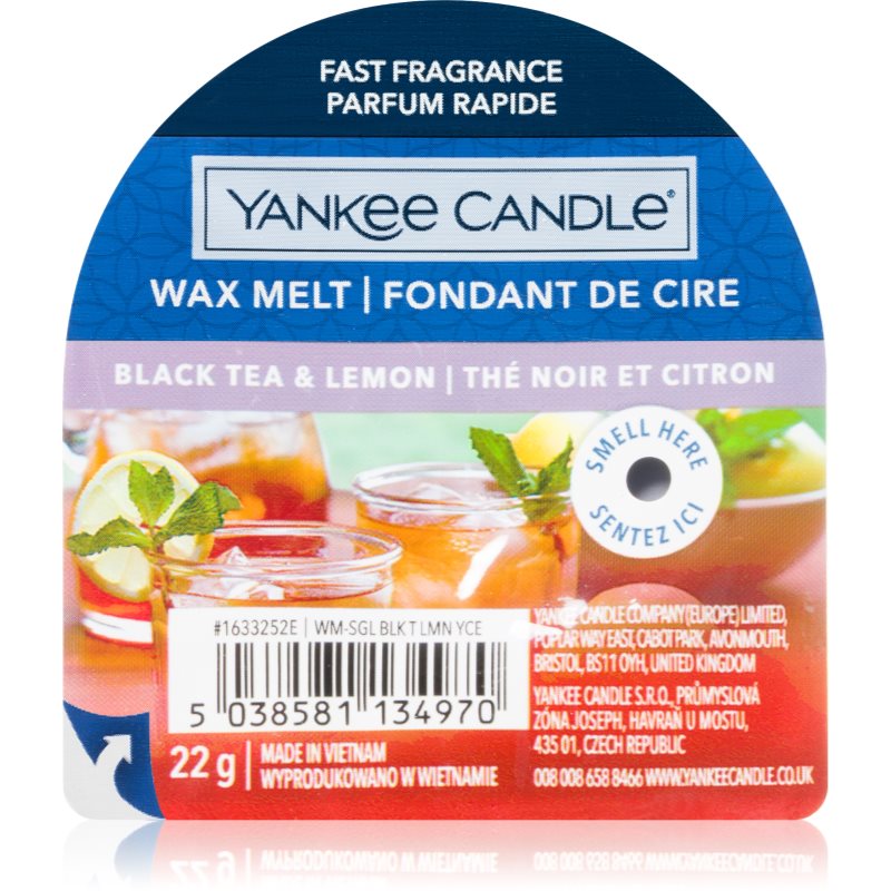 Yankee Candle Black Tea & Lemon Cera Per Lampada Aromatica Signature 22 G