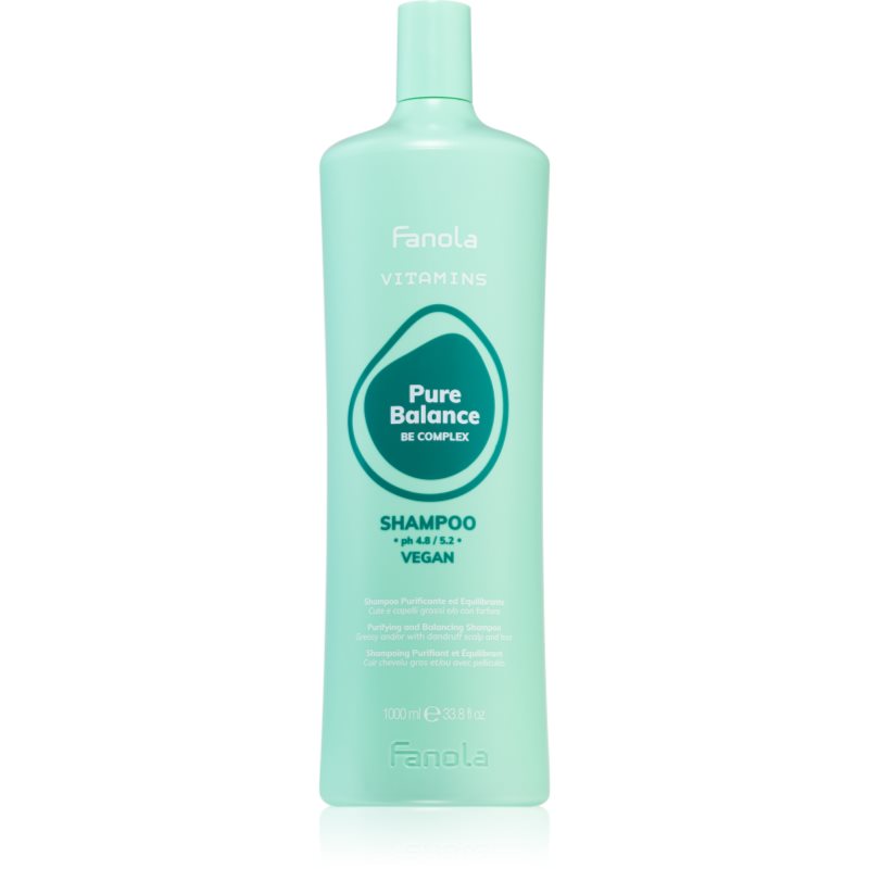 Fanola Vitamins Pure Balance Shampoo Shampoo Detergente Contro La Forfora Grassa 1000 Ml