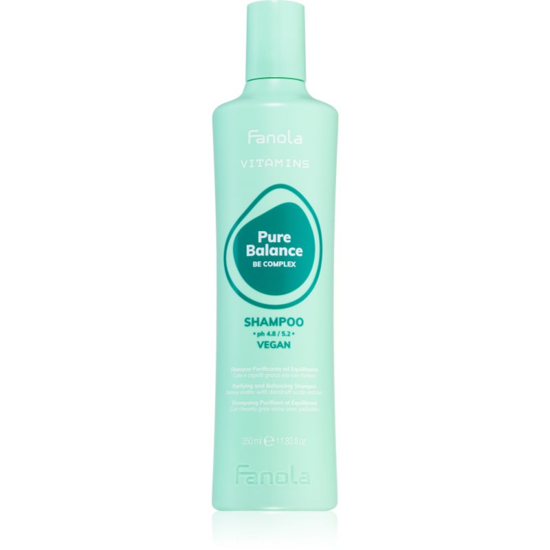 Fanola Vitamins Pure Balance Shampoo Shampoo Detergente Contro La Forfora Grassa 350 Ml