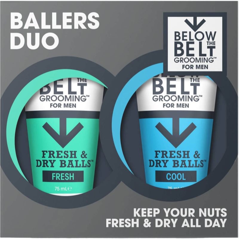 Below The Belt Grooming Fresh And Cool Ballers Duo Confezione Regalo Per L'Igiene Intima 1 Pz