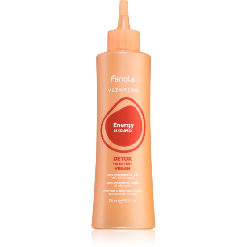 Fanola Vitamins Scalp Detoxifying Scrub Gel Detergente Esfoliante Per Tutti I Tipi Di Capelli 195 Ml