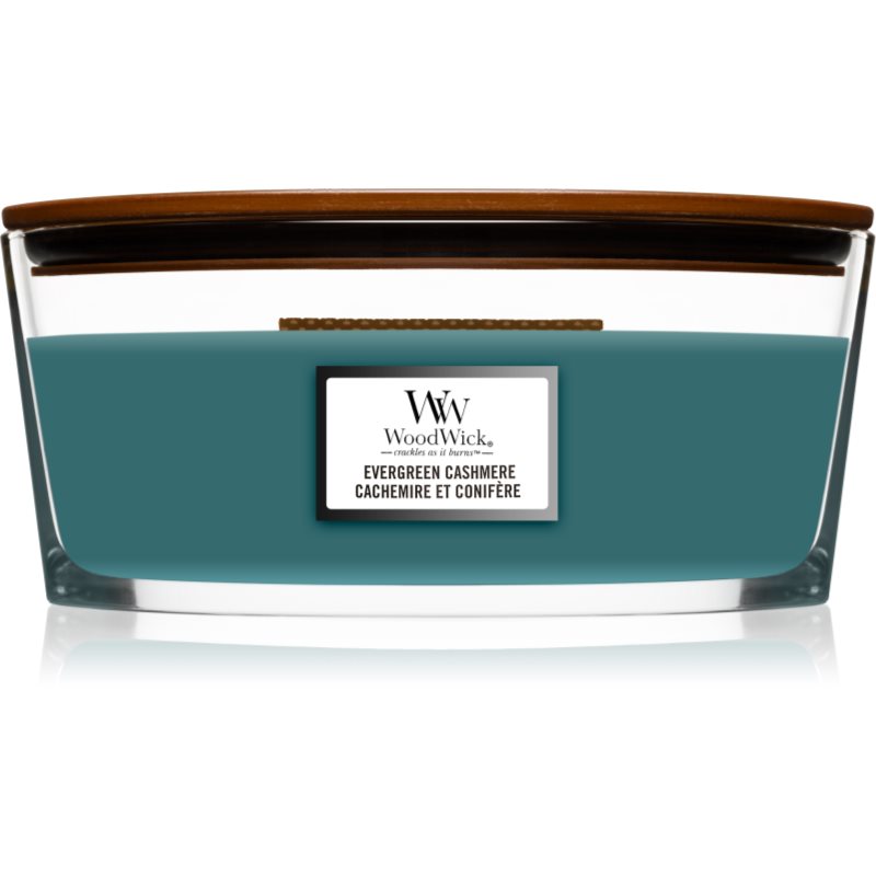 Woodwick Evergreen Cashmere Candela Profumata Con Stoppino In Legno (Hearthwick) 453,6 G