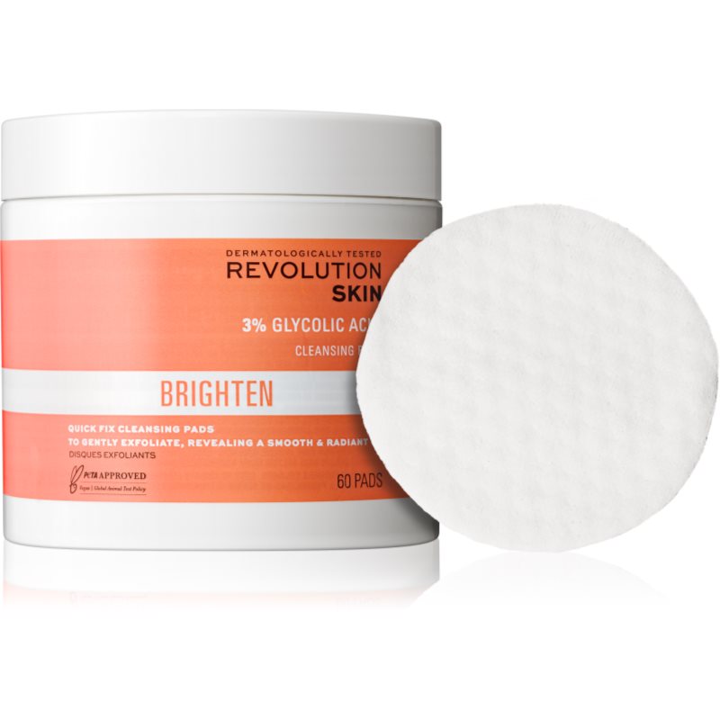 Revolution Skincare Brighten 3% Glycolic Acid Dischetti Detergenti 60 Pz