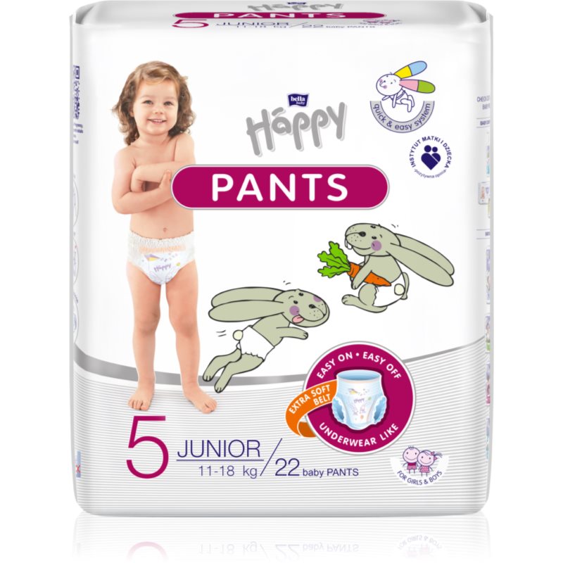 Bella Baby Happy Pants Size 5 Junior Pannolini A Mutandina Usa E Getta 11-18 Kg 22 Pz