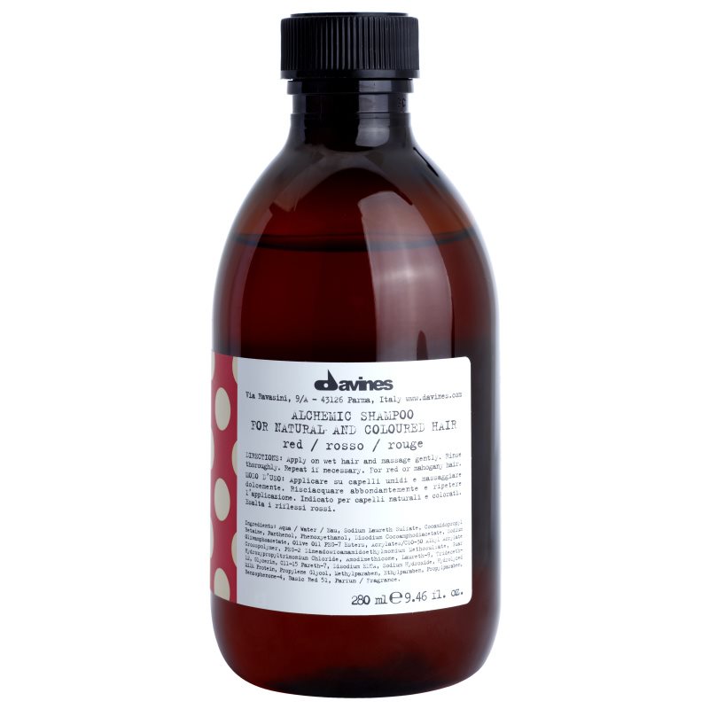 Davines Alchemic Shampoo Red Shampoo Per Esaltare Il Colore Dei Capelli 280 Ml
