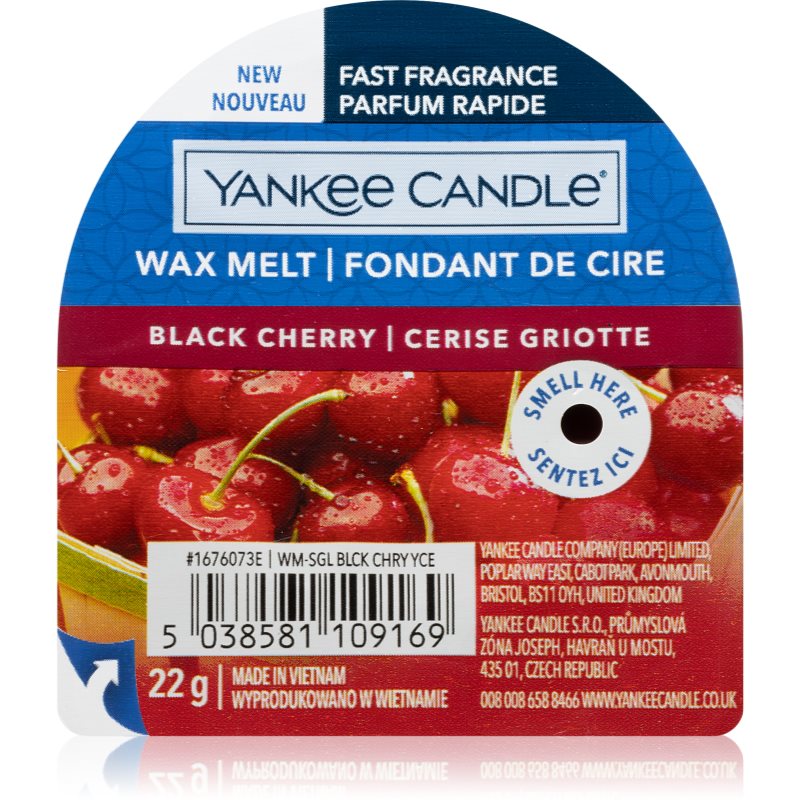 Yankee Candle Black Cherry Cera Per Lampada Aromatica 22 G