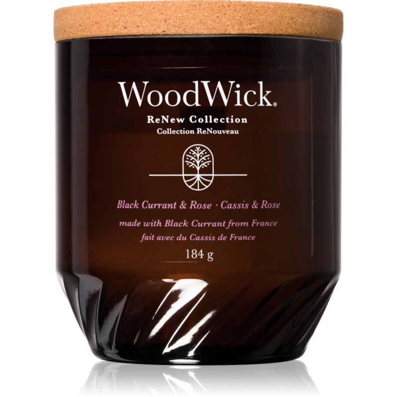 Woodwick Black Currant & Rose Candela Profumata 184 G